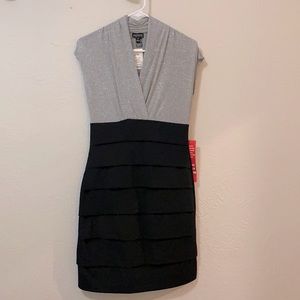 Enfocus Studio Black/Sparkle Gray Size 6 dress